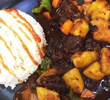 Potato and Beef Rice Bowl