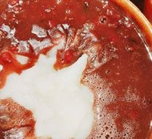 Hand-Pressed Red Bean Paste Rice Cake Soup