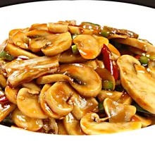 Stir-fried King Oyster Mushrooms with Garlic Leaves