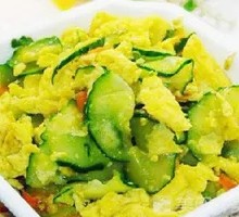 Cucumber and Egg Stir-Fry