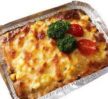 Seafood Tomato Cheese Rice Bake