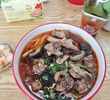 Chicken and Mushroom Noodle Stew