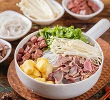 Golden Needle Mushroom Duck Noodle Soup