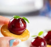 Cherry Foie Gras Scallion Pancake