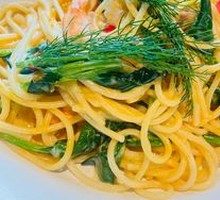 Spicy Cream Shrimp Linguine