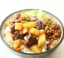 Beef and Potato Rice Bowl
