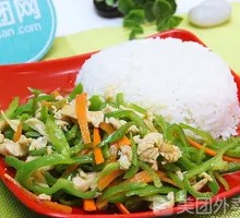 Green Pepper Shredded Pork Rice