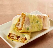 Double Egg Fried Dough Pancake with Soy Milk