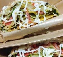 Salad Sauce Pork Tenderloin Potato Shreds Pancake