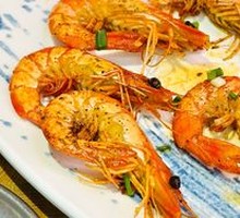Pepper-Seared Black Tiger Shrimp