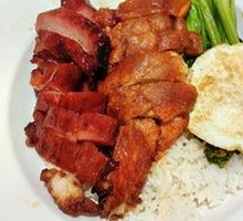Char siu and roast duck rice