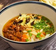 Handmade Noodle Soup with Meat Sauce