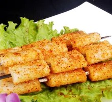 Purple Sweet Potato Cheese Rice Cake