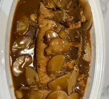 Stewed Yellow Croaker with Rice Cake
