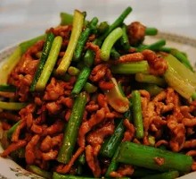 Garlic Shoot and Pig Ear Salad