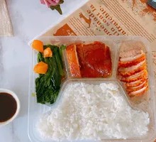 Soy Sauce Chicken and Char Siu Rice