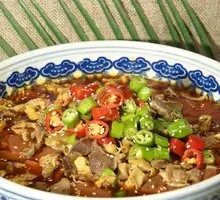 Sichuan-style Chicken Offal in Boiling Sauce