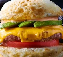 Avocado Egg Pancake Fitness Beef Burger