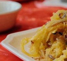 Golden Pumpkin Strips with Jellyfish