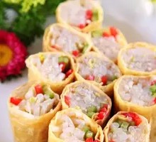 Tofu Skin Wrapped Enoki Mushrooms