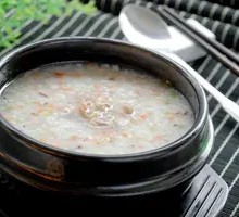 Egg and Chicken Rice Porridge