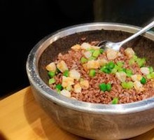 Shrimp Paste Steamed Red Rice from Lugu Lake