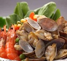 Fresh Shrimp and Clams