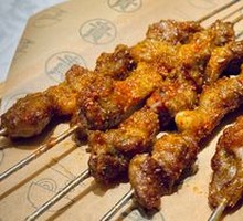 Skewered Lamb on Steel Rod