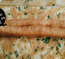 Scallion Oil Pancake with Fried Dough Stick