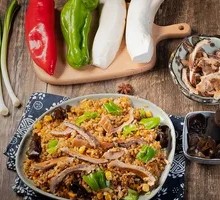 Green Pepper and Pig's Tripe Fried Rice