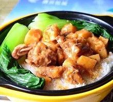 Potato and Pork Rib Clay Pot Rice