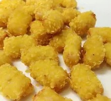 Golden Crispy Crab Rice Flowers