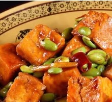 Fried Tofu with Edamame Stew
