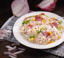 Black Pepper Grilled Sausage Rice Bake