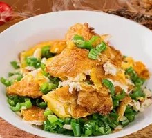 Stir-Fried Green Chili with Free-Range Eggs