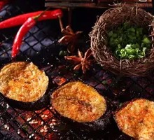 Baked Eggplant with Garlic and Vermicelli