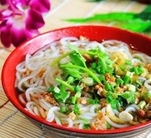 Vegetable and Pork Noodle Soup