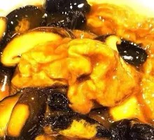 Homemade Mushrooms and Wheat Gluten Noodles