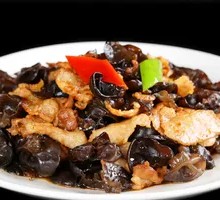 Black Mushroom and Pork Slices