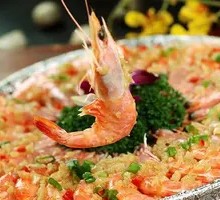 Grilled Shrimp on Iron Plate