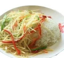 Spicy and Sour Potato Noodles with Rice