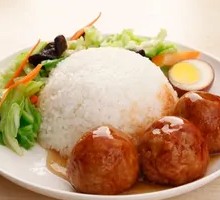 Braised Pork Meatballs with Rice