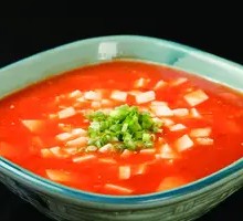 Tomato Tofu Egg Drop Soup