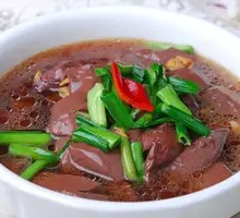 Braised Duck Blood with Garlic
