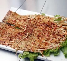 Grilled Enoki Mushrooms