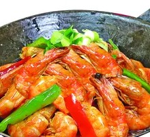 Dry Pot Squid and Shrimp