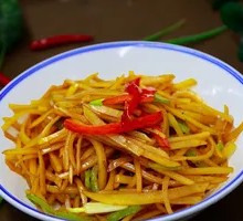 酸辣土豆丝盖浇面