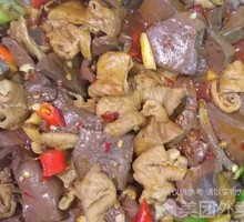 Duck Blood and Intestine Stir-fry