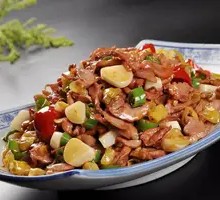Spicy Chicken Gizzard with Chili Rice Bowl