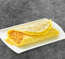 Corn and Pork Crispy Egg Pancake